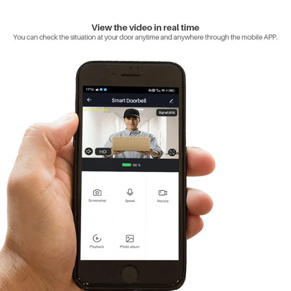 Smart Video Doorbell Camera 1080P WiFi Video Intercom Door Bell Camera Two-Way Audio Works With Alexa Echo Show Google Home