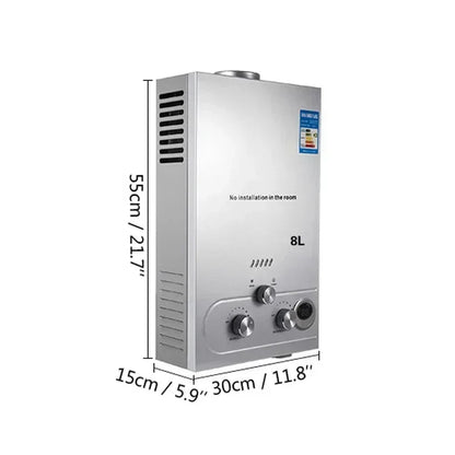 VEVOR 6L 8L 10L 12L 16L 18L LPG  LPG Gas Water Heater Domestic Instant Tankless Propane Tankless Gas Water Heater
