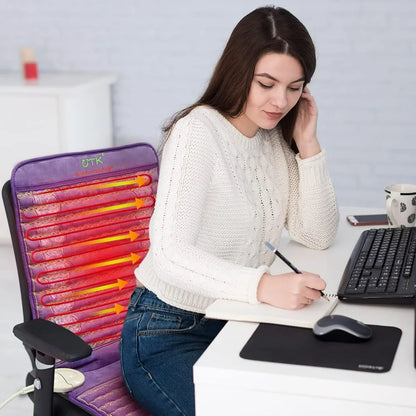 Infrared Heating Pad, Amethyst Heating Pad,Heat Chair Pad, Far Infrared Heating Pad for Lower Back, Upper Back,Memory Function