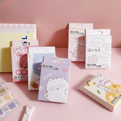 20pcs Cartoon Emergency Bandages Waterproof Bandages Medical Wound Hemostatic Patches