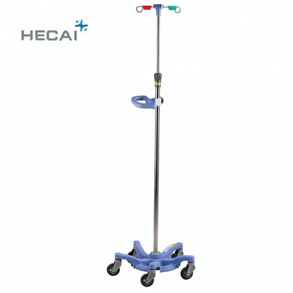Hecai Medical Convenient And Durable Medical Iv Pole Drip Stand Adjustable Infusion Stand Drip Stand