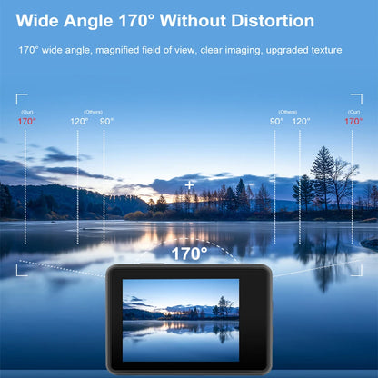 Helmet Action Camera Ultra HD 4K 60FPS 170D 24MP 2.0 LCD EIS WiFi 30M  Waterproof Remote Control Outdoor Sport Video Recorder