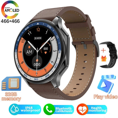2024 New For OPPO Watch X Smart Watch 4G Memory Music Video Bluetooth Call IP68 Waterproof AMOLED Smartwatch For TWS Earphones ﻿