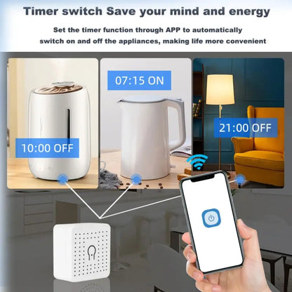 16A EWeLink Wifi MINI Smart Switch Support 2-Way Control Timer Wireless Switch Smart Home Automation Work With Alexa Google Home