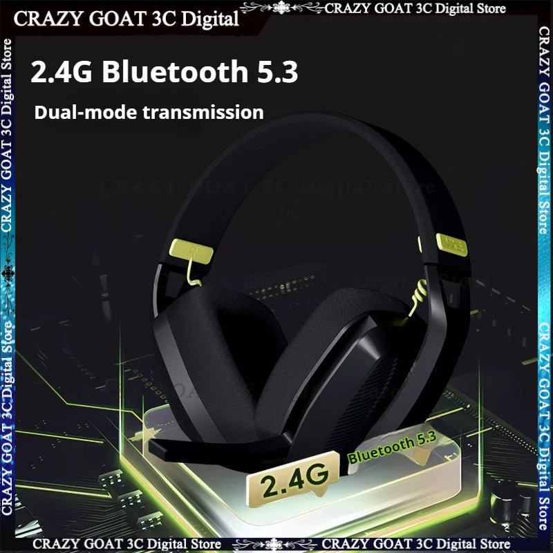 VGN VXE V1 Gaming Headset Bluetooth 5.3/2.4g Dual-mode Lightweight Headphone With Microphone Computer Esports Headset Gift,Black