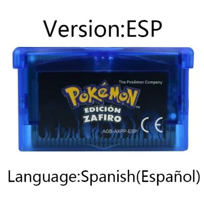 GBA Game 32 Bit Video Game Cartridge Console Card Pokemon Emerald Ruby FireRed LeafGreen Sapphire Multi-language for GBA/NDS