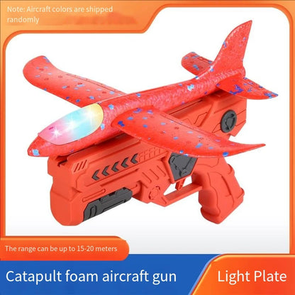 Ejection Plane Gun Toy Boy Boy Hand Drop Aeroplane Glide Foam Aeroplane Stand Toy Toss Flying Glider Toy Boys Girls