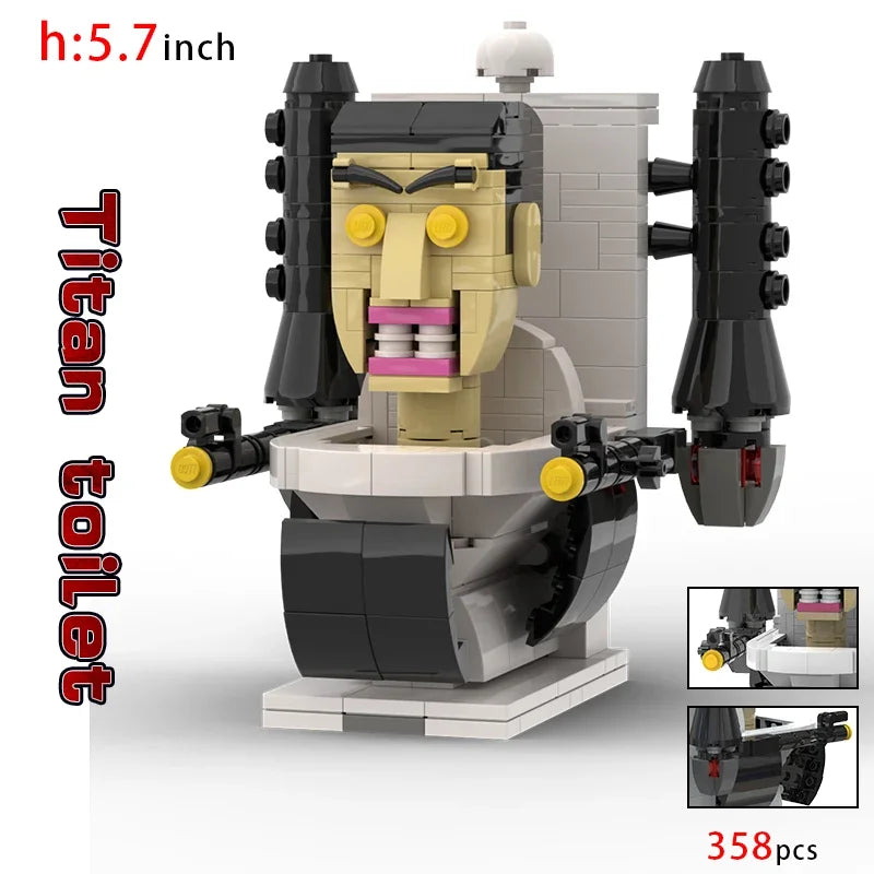 New Skibidi Toilet Weapon Titan TVMan Figure Building Block Toys For Boy Speakerman Bricks DIY Model Toy For Kid Adult Xmas Gift