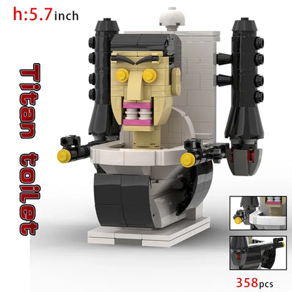 New Skibidi Toilet Weapon Titan TVMan Figure Building Block Toys For Boy Speakerman Bricks DIY Model Toy For Kid Adult Xmas Gift