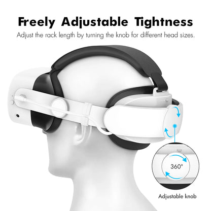 Adjustable Head Strap 6000mAh Battery Replacement Head Strap Extend VR Playtime Head Strap Battery Head Band for Meta Quest 3S/3