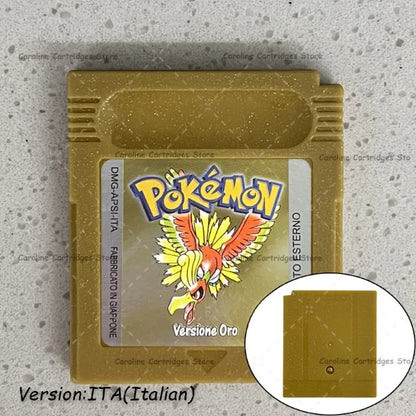 GBC Video Game Cartridge Console Card Pokemon Blue/Crystal/Green/Gold/Red/Silver/Yellow Full-size Chip with Multi-language