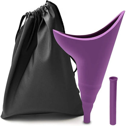 Portable Female Urination Device Reusable Silicone Female Urinal Urine Cup for Women Standing Pee for Outdoor Activities Camping