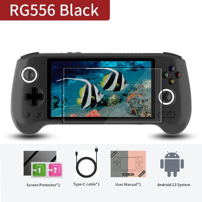 ANBERNIC RG556 Handheld Game Console Unisoc T820 Android 13 5.48 inch AMOLED Screen 5500mAh WIFI Bluetooth Retro Video Players