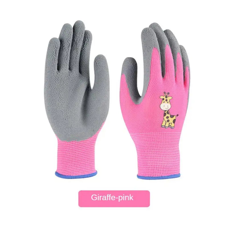 Children's Durable Gloves Labor Protection Waterproof Protective Gloves Non-Slip Children Safety Yard Work Gloves Latex Gloves