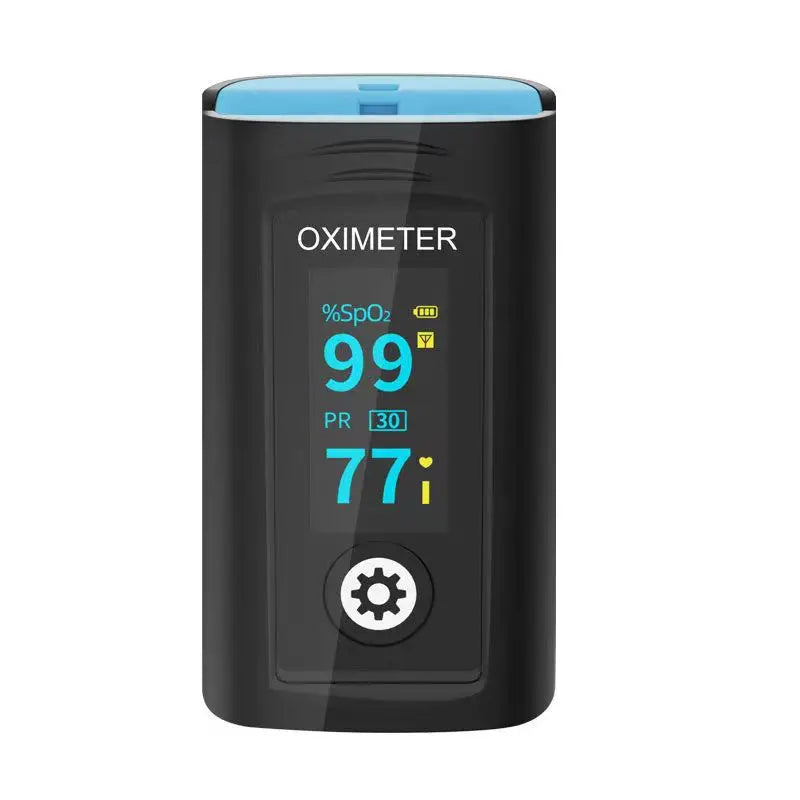 Bluetooth Finger Pulse Oxygenation Monitor Alarms Blood Oxygen Heart Rate PI PR Storage Log Data Continuous Monitoring