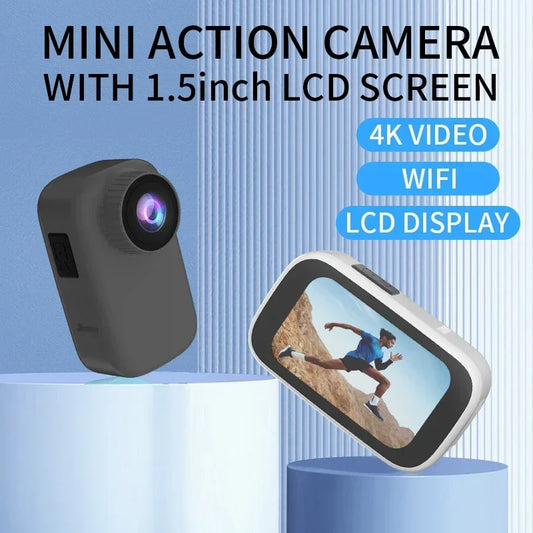 2024 Action Camera 4K HD Video WIFI Thumb Anti-shake Pocket Camera APP Real-time Viewing Vlog Shoot Pet Camera Worn on The Chest