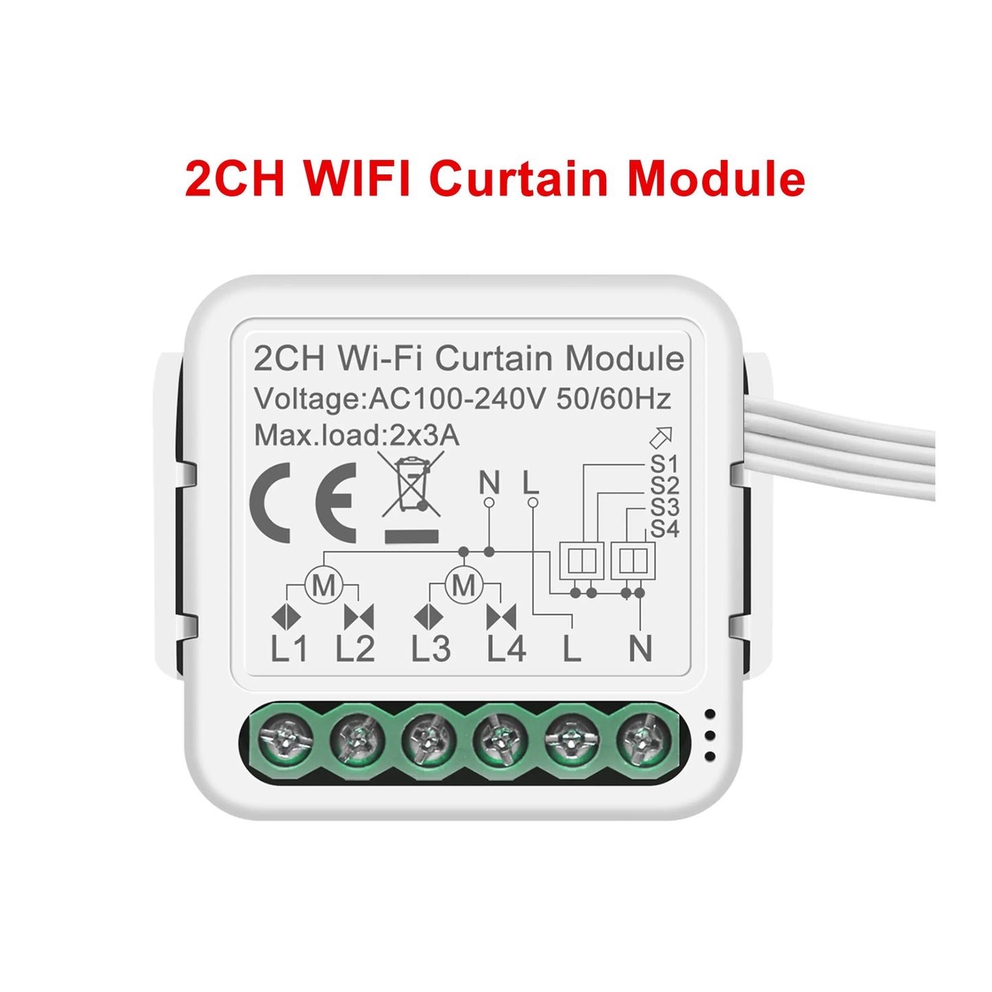 GIRIER Tuya Smart WiFi Light/Curtain/Dimmer Switch Modules Support 2 Way Control Works with Alexa Hey Google Alice No Hub Needed