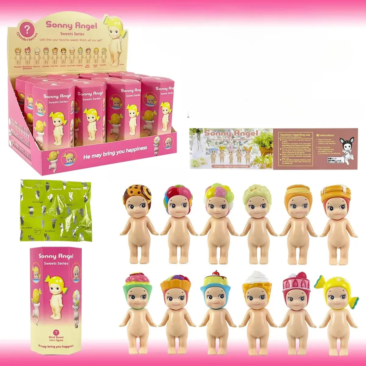 1Set Sonny Angel Blind Box 20th XMAS Love Hippers Back Dreaming Fruit Vegetable Series Toys Adult Figure Doll Valentine's Day