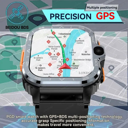 2024 New SIM Smart Watch 4G Network GPS Navigation Wifi NFC Dual Camera 64G ROM Storage Video Music Smartwatches For Android iOS