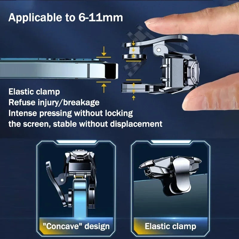 G10 Mobile Phone Game Trigger 4 Fingers Aim Shooting Free Fire L1R1 Gamepad Joystick Controller for IOS Android E-sports Button