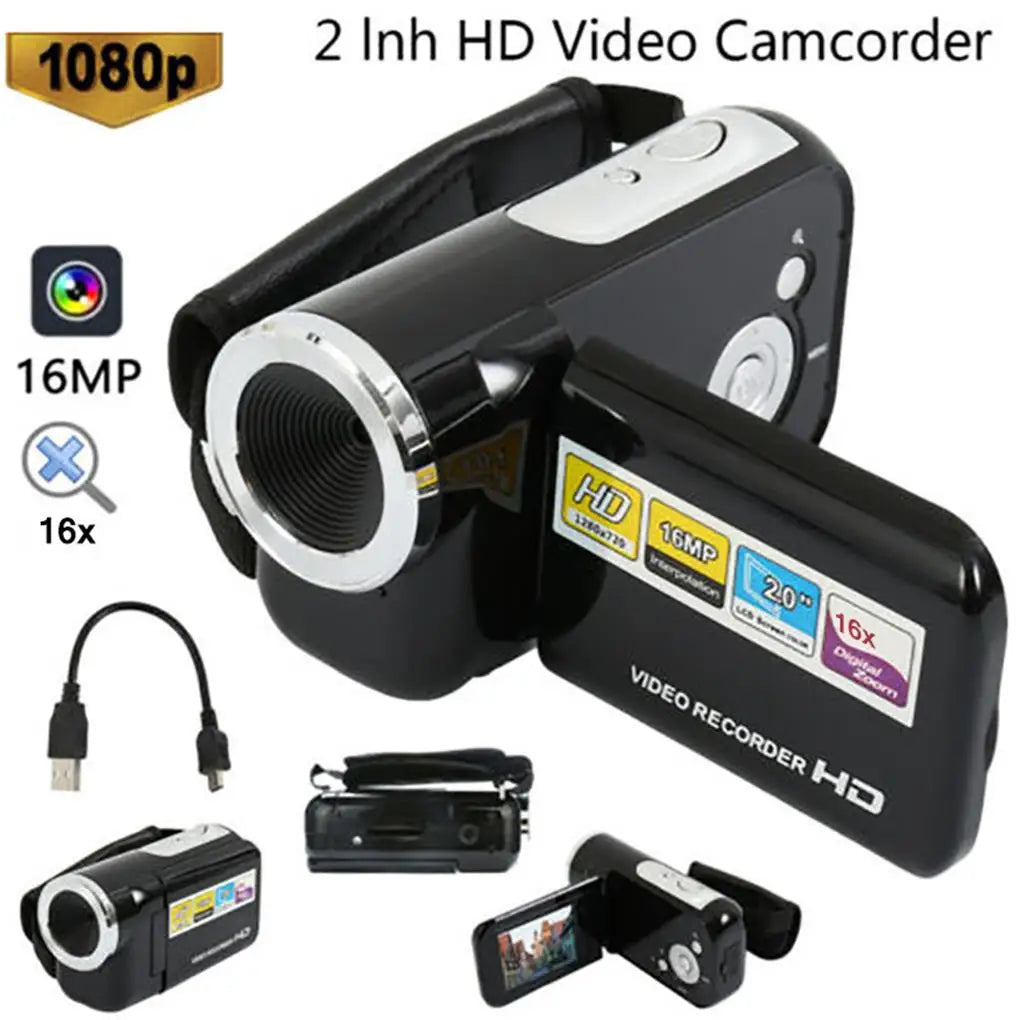 Video Camcorder Inch High Definition Multifunctional Digital Camcorders Home Zoom Display DV Cameras Children Beginners Gifts