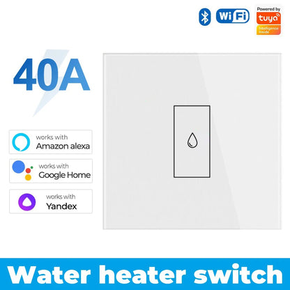 Smart Life WiFi 40A High Power Switch for Boiler Water Heater Air Conditioner Tuya App Control Works with Alexa Google Home