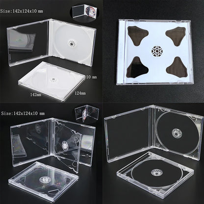 Transparent Plastic DVD Case Portable CD Storage Box CD Package Case Durable DVD Box Thicken Single CD DVD Disc Box Storage Case