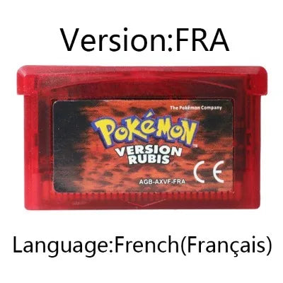 GBA Game 32 Bit Video Game Cartridge Console Card Pokemon Emerald Ruby FireRed LeafGreen Sapphire Multi-language for GBA/NDS