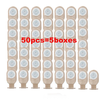 10-50pcs Drain valve One-piece System Colostomy Bags for Adults Disposable Colostomy Pouch Opening 20-65mm With Clip Closure