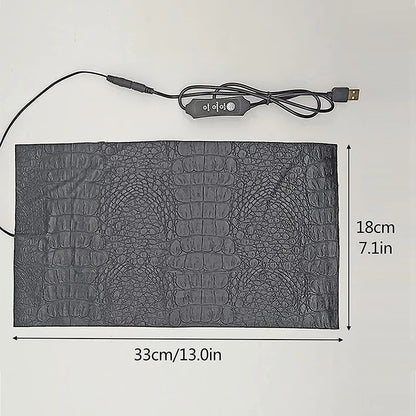 5V USB Pet Warmer Heating Pad Electric Bed Winter Warm Carpet Adjustable Temperature Controller Reptile Dog Mat Tools Two Sizes