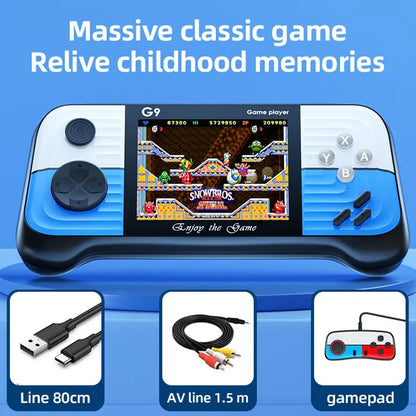 G9 Handheld 3.0-Inch high-Definition Screen Game Console Rocker Retro Hit Color Handheld PSP Game Console Arcade 666 Games