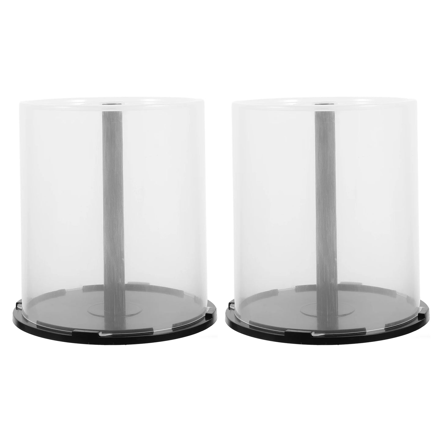 2pcs CD DVD Storage Bucket Plastic Disc Holder Empty Column Container CD Case Album Box Cases Organizer