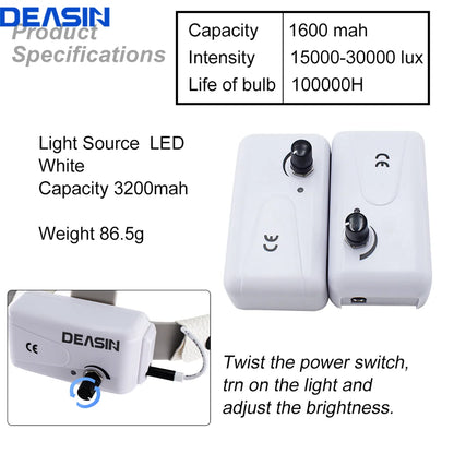 ENT Dental Headlight Source Battery for Surgical Surgery Lamp Dentist Tools Dentistry Headlamp Accessories Unit