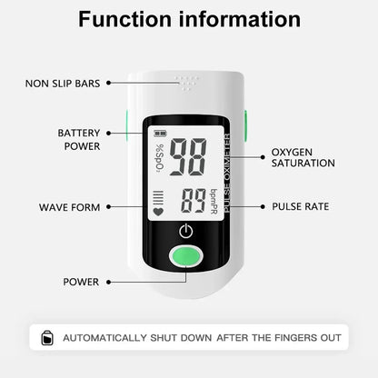Portable Oximeter Mini Handheld Fingertip Digital Pulse Blood Oxygen Saturation Tester OLED Display Pulse Rate Medical Monitor