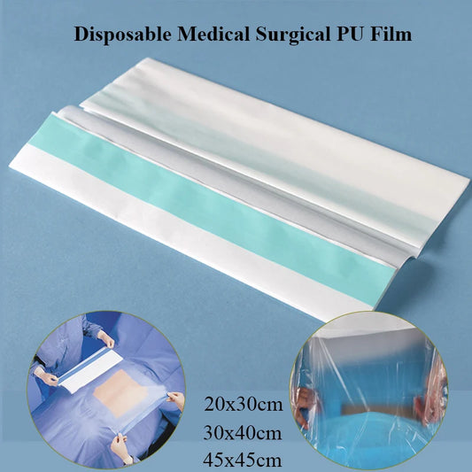 25Pcs Disposable Medical Surgical PU Film Sterile Surgical Incision Drape Adhesive Transparent Film Dressing Operation Towel