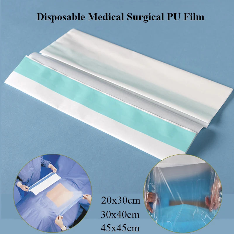 25Pcs Disposable Medical Surgical PU Film Sterile Surgical Incision Drape Adhesive Transparent Film Dressing Operation Towel