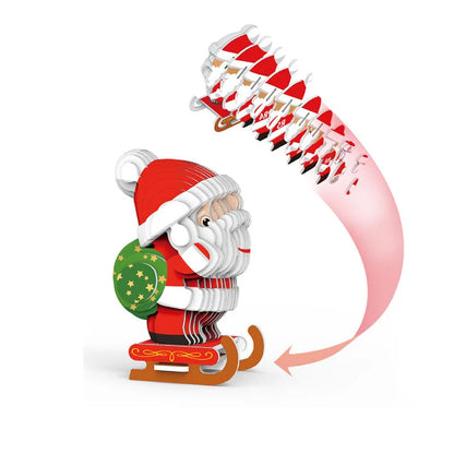 Cartoon 3D Paper Puzzle for Kids Santa Claus Educational Montessori Toys Funny DIY Manual Assembly Three-dimensional Model Toy
