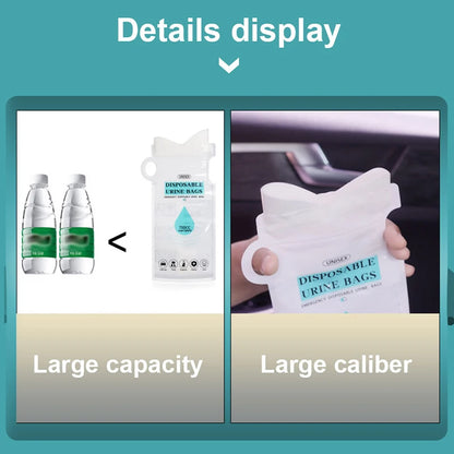 SEAMETAL 4pcs 750ml Outdoor Travel Emergency Portable Car Urinal Vomit Bags Mini Mobile Toilets Unisex Disposable Toilet Bag