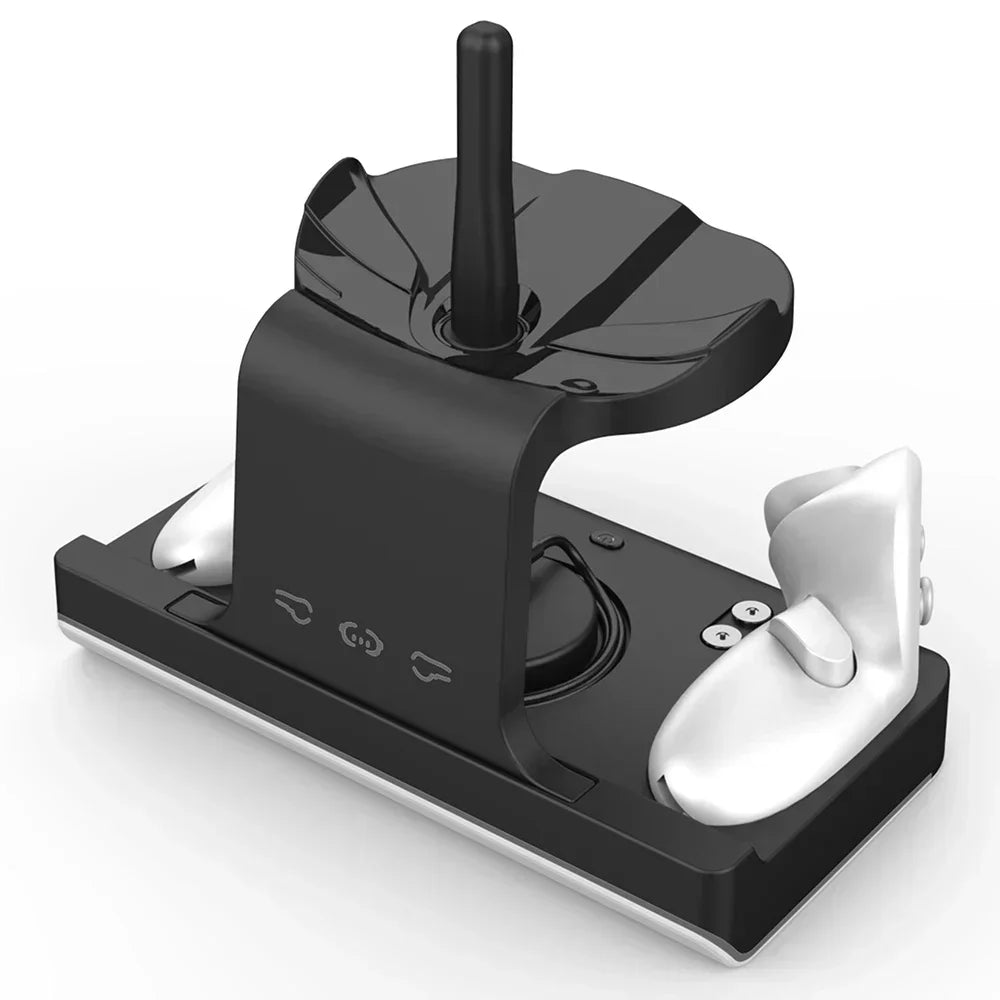 RGB Charging Dock for Meta Quest 3, Oculus VR Accessories Charger Station Controller Battery Pack, Fit Elite Head Strap