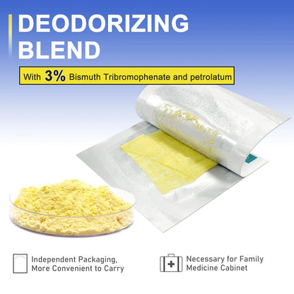 CEEPORT Medical 1x8in 50pcs Xeroform Petrolatum Dressing Non-Adherent Gauze Pad Strip for Wound Care