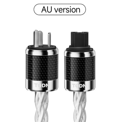 TODN hifi power cable Hi-end audio Cable  EU/US /AU Silver plated OCC conductor for power filters dac Amplifier audiophile
