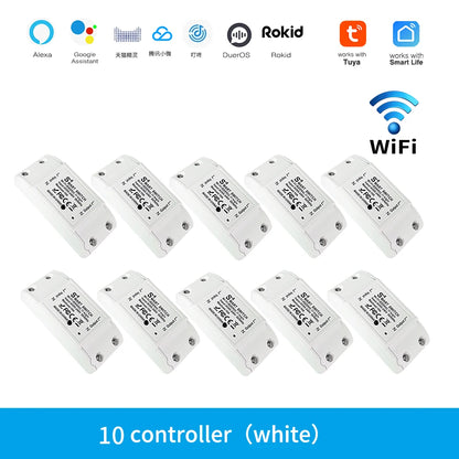 Tuya WiFi Smart Switch APP Wireless Controller Universal Breaker Timer Smart Life Work with LED Light Switch Alexa Accessories