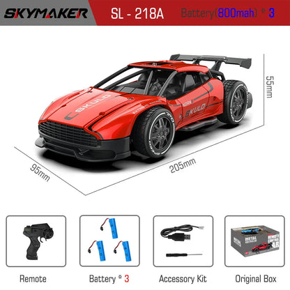 RC Metal Car Toys 1/24 2.4G High Speed Remote Control Mini Scale Model Vehicle Electric Metal RC Car Toys for Boys Children Gift