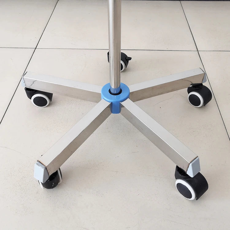 EUR PET Top Quality Medical Stand Rack Height Adjustable Stainless Iv  Pole With Solid Metal Base