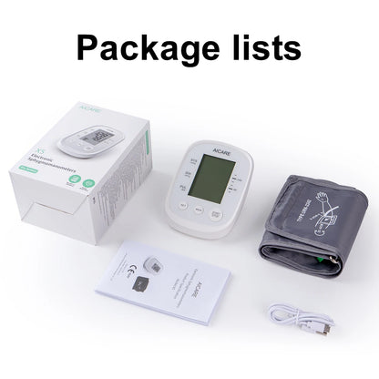 AICARE Blood Pressure Monitor Upper Arm Automatic Tonometer Digital Blood Pressure Meter BP Medical Sphygmomanometer Pulse