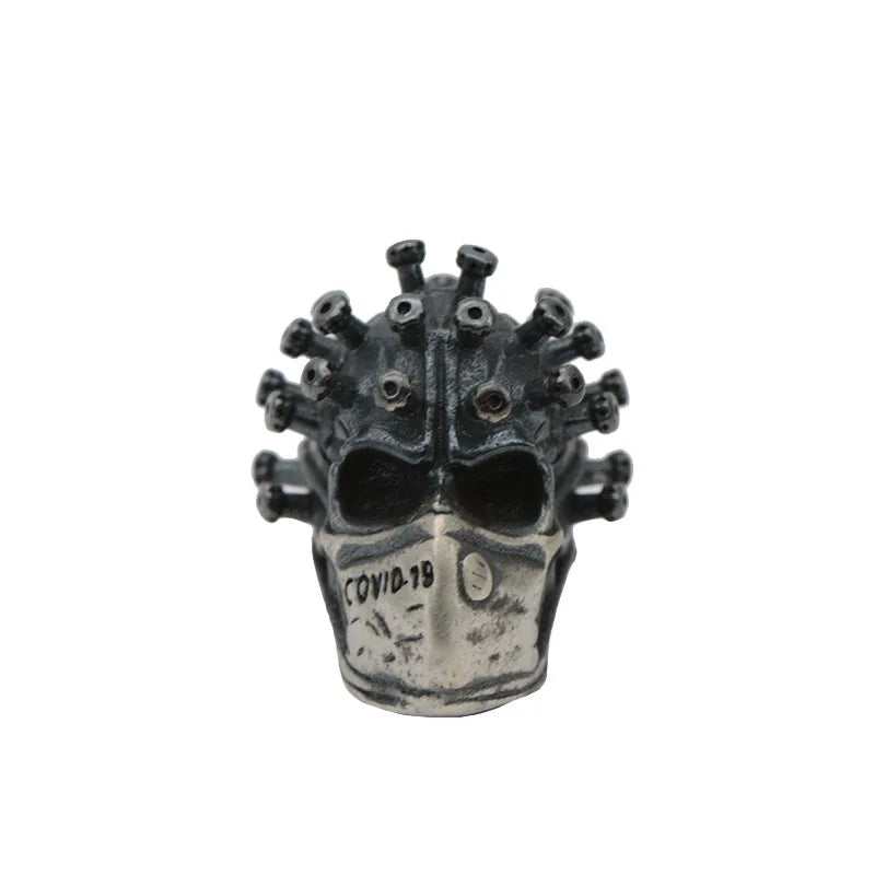 Surgical Mask Skull Head Brass Knife Beads Outdoors EDC DIY Tools Paracord Lanyard Pendants Keychains Accessories Punk Jewelry