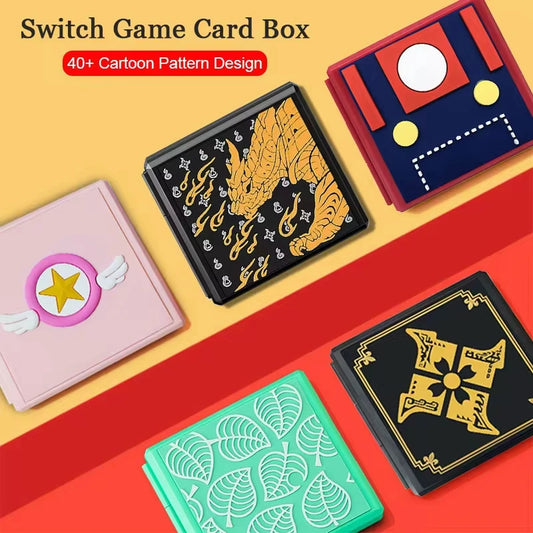 12 in 1 Game Cards Storage Case For Nintendo Switch Oled Box 3D Cartoon SD TF Memory Card Protective Cover Shell Accessories