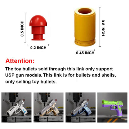 Boys Toy Gun Shells Bullets For USP Glock Toy Guns Pistol Shooting Games Garden Game Dropshipping