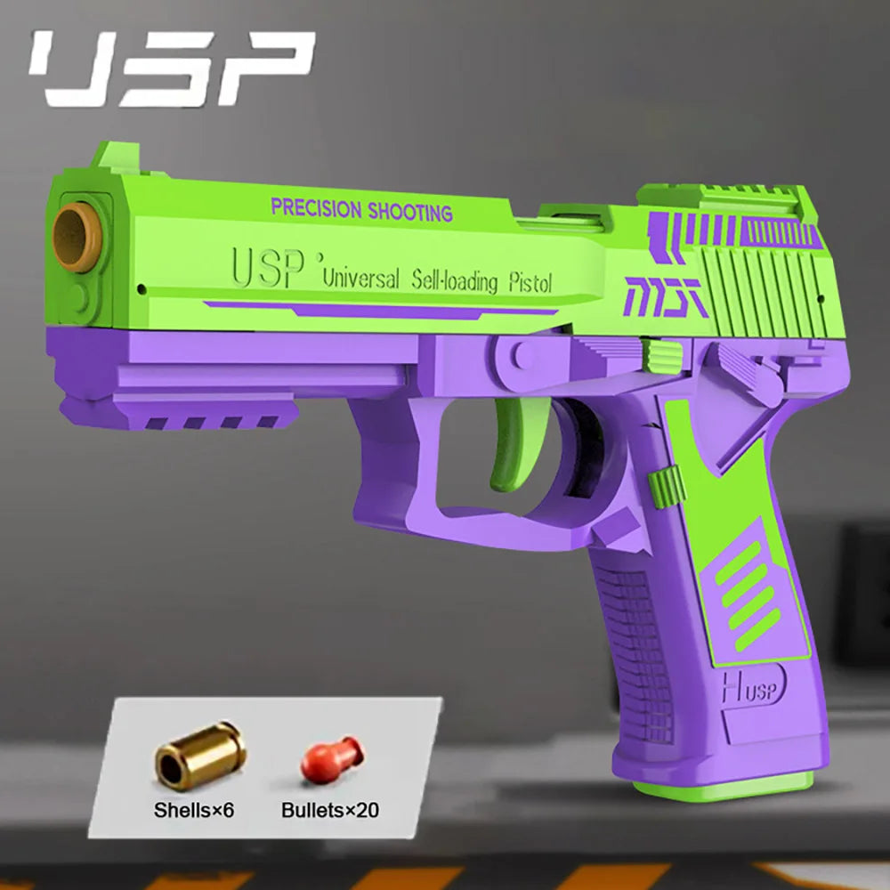 Boys Toy Gun Shells Bullets For USP Glock Toy Guns Pistol Shooting Games Garden Game Dropshipping