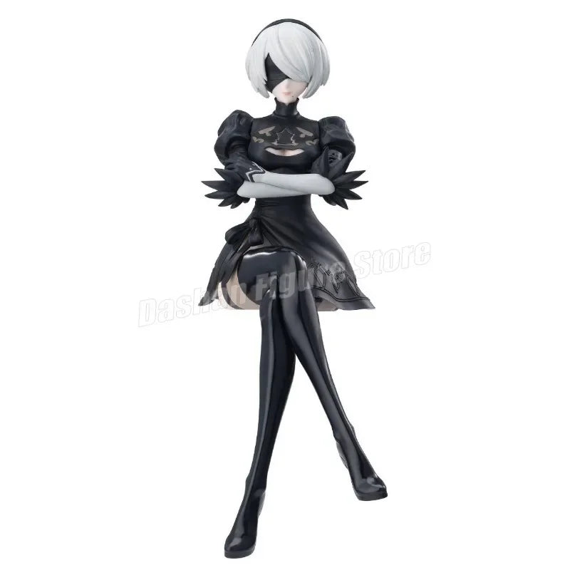 Anime NieR:Automata YoRHa No. 2 Type B Action Figure Hunter 2b Noodle Stopper Figurine Car Ornaments PVC Collection Model Toys